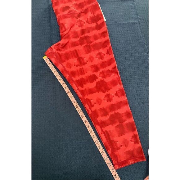 Ideology Plus Size Red Tie-Dyed High Rise Reversible Cropped Leggings Size 2X - Picture 11 of 11